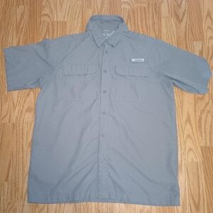 Habit Brand Vented, Solar Protection Fishing Shirt. Gray. Men's L